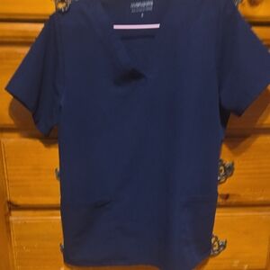 Classic Navy Blue Women's Scrub Top